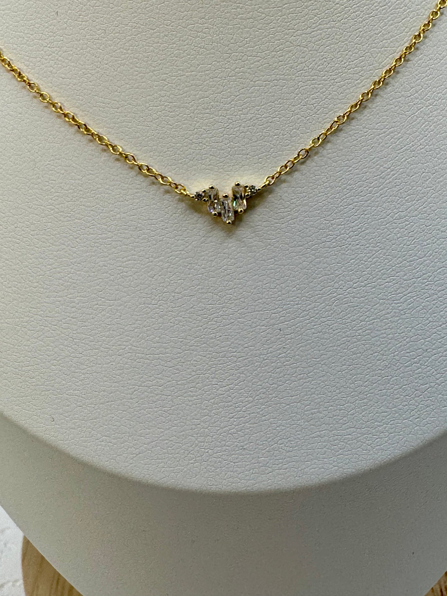 Rectangular Princess Cut Necklace